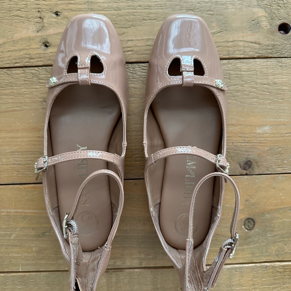 Sam & Libby Blush Patent Mary Jane Flats